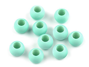 Premium Matte Plastic Charm Beads with Large Hole (10x12mm) for Jewelry Making & DIY Crafts