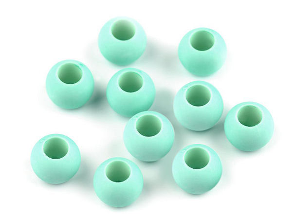 Premium Matte Plastic Charm Beads with Large Hole (10x12mm) for Jewelry Making & DIY Crafts