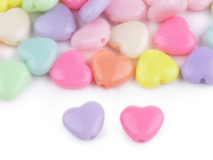 Premium Colorful Plastic Craft Beads - Mixed Shapes (Star, Heart, Flower) for Jewelry Making & DIY Projects, 20g Pack