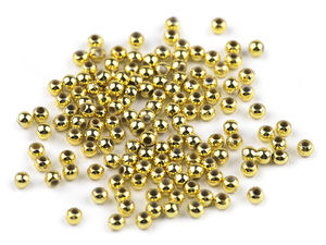 Premium Metallic Finish Plastic Pearl Beads (4mm) - Lightweight Imitation Metal Beads for Jewelry and Crafts