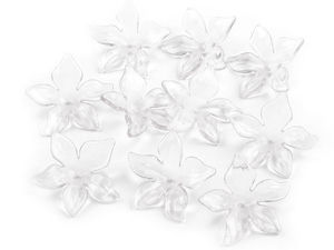 Acrylic Flower Beads for Jewelry Making, 25-29mm Translucent Spacer Beads for DIY Crafts, Earrings & Ornaments