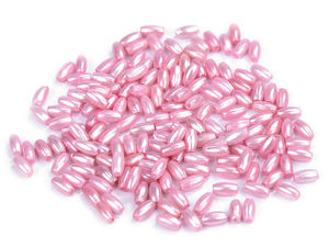 Premium Rice-Shaped Faux Pearl Beads (3x6mm) - Lightweight Acrylic Spacer & Jewelry Beads for Crafts and Beadwork