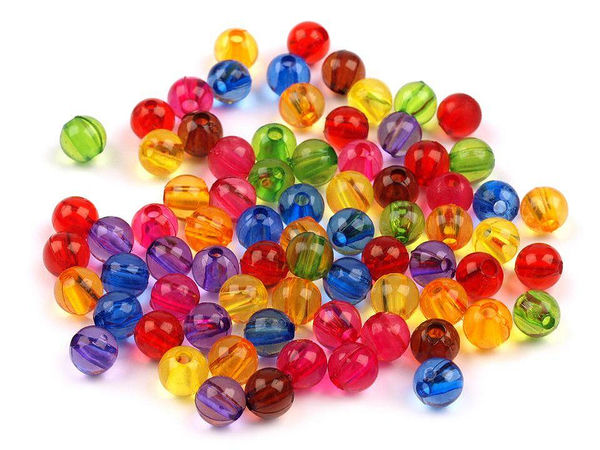 Premium 6mm Round Plastic Beads – High-Quality Craft Beads for DIY Jewelry, Bracelets, and Creative Art Projects