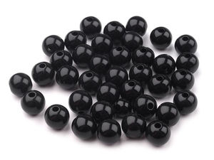 8mm Round Plastic Beads for Jewelry Making and DIY Crafts, 10g Pack