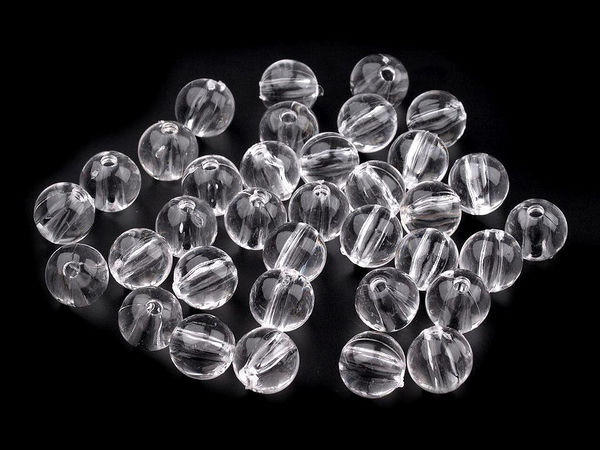 8mm Round Plastic Beads for Jewelry Making and DIY Crafts, 10g Pack
