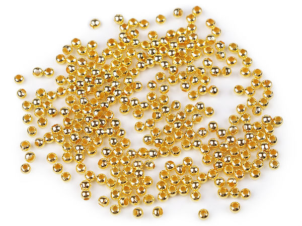 Premium Round Metal Spacer Beads (3mm, 50g Pack) - Decorative Crafting and Jewelry Making Components