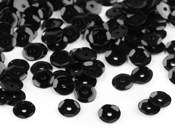 Premium 6mm Loose Cupped Sequins (50g Bulk Pack) - Sparkling Faceted Embellishments for Sewing, Garments, and Crafts