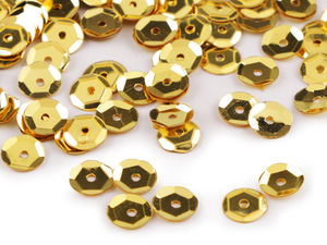 Premium 6mm Loose Cupped Sequins (50g Bulk Pack) - Sparkling Faceted Embellishments for Sewing, Garments, and Crafts