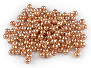 Premium 6mm Round Glass Pearl Imitation Beads for Jewelry Making & Crafts (50g Pack)