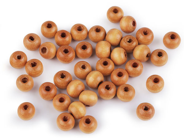 Premium Lacquered Wooden Round Beads for Crafts and Pedigo Weaving