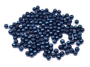 Smooth Round Glass Pearl Beads (4mm) – Premium Faux Pearl Components for Jewelry Making, Floral Design & Event Decor