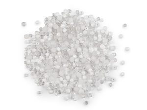 Premium Fire-Polished Mixed Glass Beads Assortment (Seconds Quality) - Diverse Shapes and Sizes for Jewelry Making and Crafting