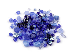 Premium Assorted Glass Beads Mix - Multi-Shape & Size Collection for Jewelry Making and DIY Crafts