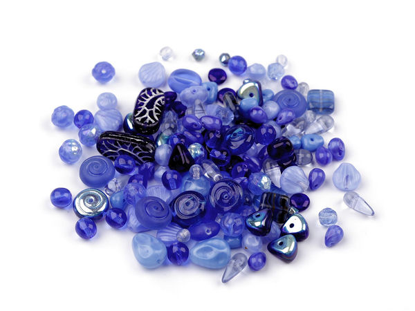 Premium Assorted Glass Beads Mix - Multi-Shape & Size Collection for Jewelry Making and DIY Crafts