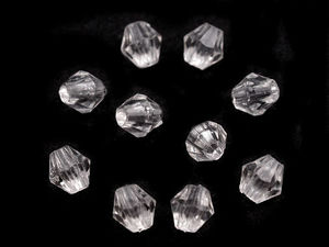 Premium Transparent Faceted Sun Beads (4x4mm, 400-Piece Pack) - Acrylic Spacer Beads for DIY Jewelry Making