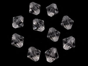 Transparent Faceted Sun Beads - Premium 8x8mm Plastic Craft Beads, 104-Piece Pack