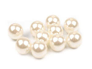 Glance Lightweight Round Plastic Pearl Beads (12mm) - Premium Faux Pearls for Jewelry Making