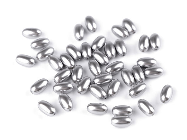 Premium Olive-Shaped Imitation Pearl Beads - 6x10mm