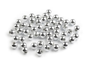 Lightweight Metallic Glance Pearl Beads (6mm) – High-Gloss Faux Metal Beads for Jewelry Making