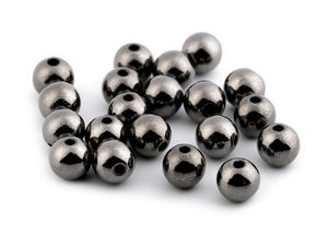 Premium 8mm Glance Metallic Round Beads - Lightweight Faux-Metal Spacer Beads for Jewelry Making & DIY Crafts
