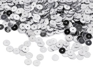 Premium 6mm Loose Flat Sequins with Metallic Finish - 50g Bulk Pack for Apparel, Crafts, and Embellishments