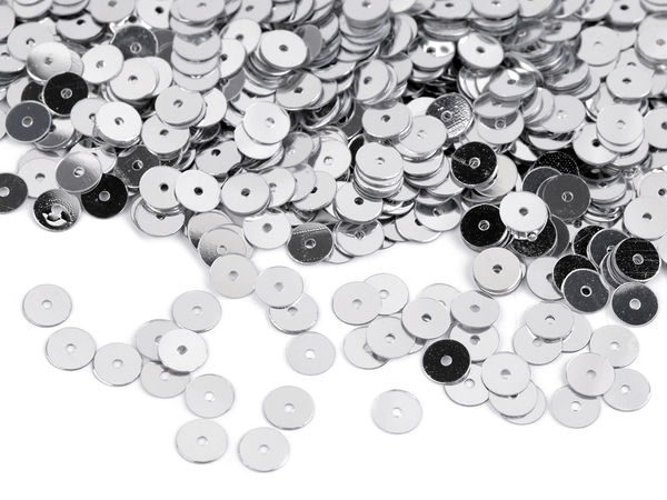 Premium 6mm Loose Flat Sequins with Metallic Finish - 50g Bulk Pack for Apparel, Crafts, and Embellishments