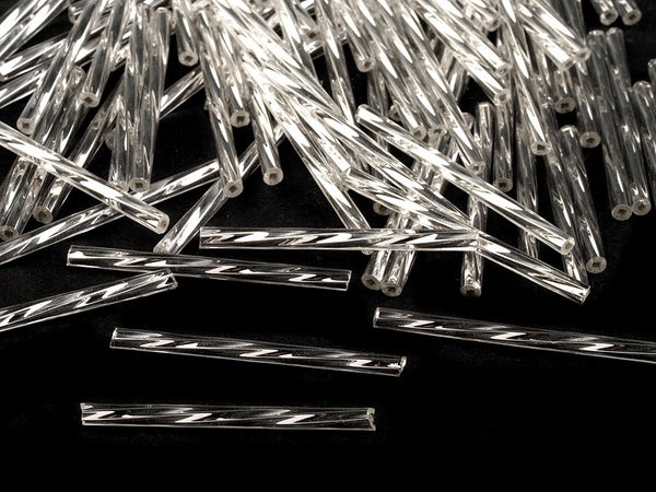 Preciosa Premium Czech Glass Twisted Bugle Beads – 20mm Seed Beads for Jewelry Design and Holiday Ornaments