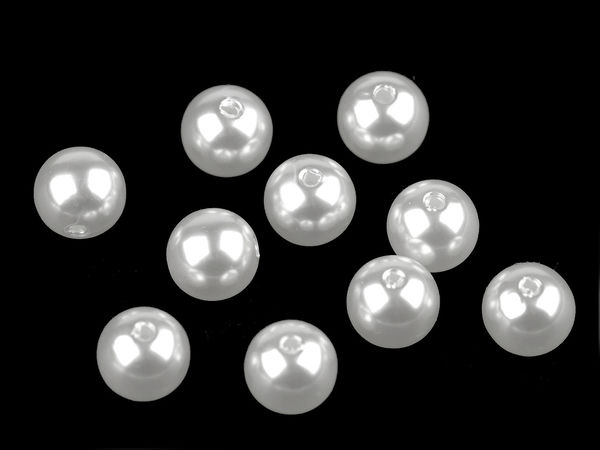 Premium 10mm High-Gloss Imitation Pearl Beads for Jewelry Making & DIY Crafts