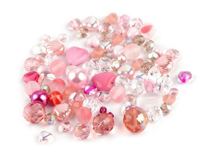 Premium Fire-Polished Glass Bead Mix – Assorted Shapes & Sizes for Jewelry Making and Crafts (50g)