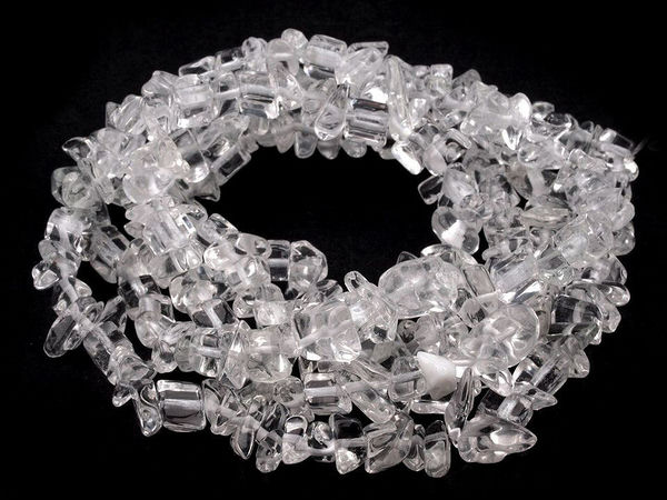Natural Gemstone Chip Beads on Nylon Cord - 3-10mm Loose Mineral Chips for DIY Jewelry Making, Crafts, and Accessories