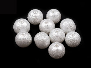 Premium Round Glass Pearl Imitation Beads (8mm) - High-Quality Faux Pearl Beads for Jewelry Making and DIY Crafts