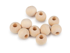 20mm Round Unfinished Natural Wooden Beads with Large Hole for Macramé, Dream Catchers, and DIY Crafts