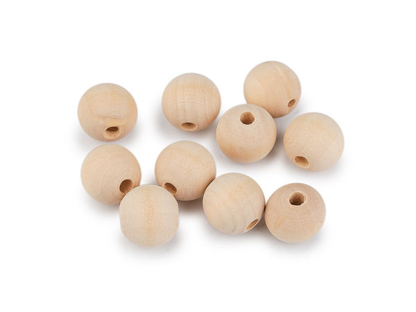 Premium Unfinished Round Natural Wood Beads (18mm) - Versatile Spherical Wooden Beads for DIY Crafts, Macrame, and Jewelry Making
