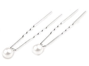 Elegant Faux Pearl Hairpin (8mm) - Premium Bridal and Social Event Hair Accessory