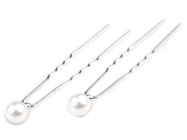 Elegant Faux Pearl Hairpin (8mm) - Premium Bridal and Social Event Hair Accessory