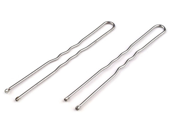 Elegant 60mm Minimalist Hairpin - Secure-Hold Metallic Hair Slide for Fine and Thick Hair