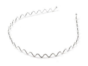 Premium Ripple Metal Headband Base for DIY Hair Accessories, Silver Light - 1.5mm
