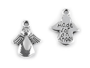 Premium Metal Angel Charm Pendant (13x18mm) for Clothing, Shoes and Accessories