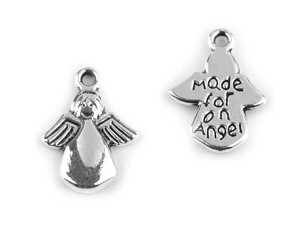 Premium Metal Angel Charm Pendant (13x18mm) for Clothing, Shoes and Accessories