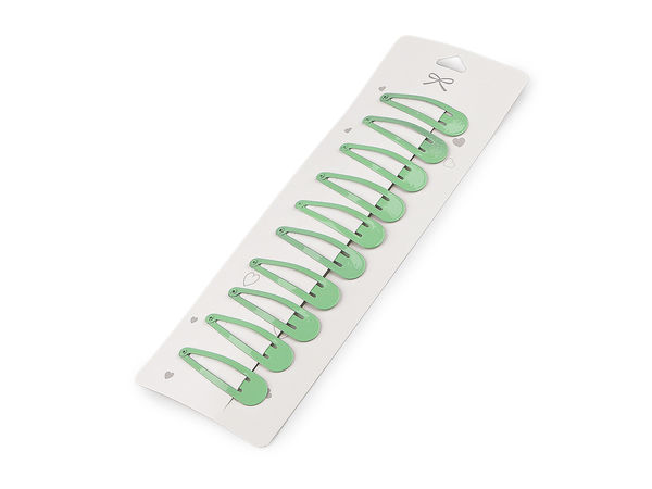 Premium Metallic Snap Hair Clips Set – 10-Piece Styling Accessories for Women and Girls