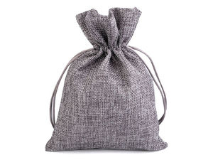 Premium Jute-Imitation Drawstring Pouch (13x18 cm) - Multipurpose Gift & Craft Storage Bag