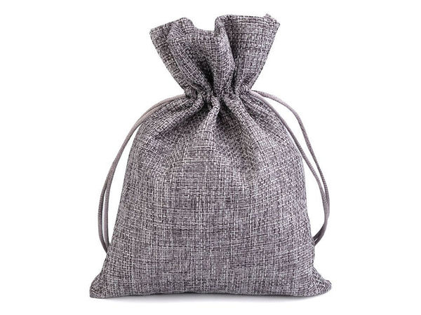 Premium Jute-Imitation Drawstring Pouch (13x18 cm) - Multipurpose Gift & Craft Storage Bag
