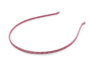 Premium Satin Ribbon Wrapped Metal Headband - Comfortable Everyday Hair Accessory & DIY Crafting Base