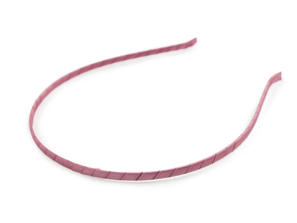 Premium Satin Ribbon Wrapped Metal Headband - Comfortable Everyday Hair Accessory & DIY Crafting Base