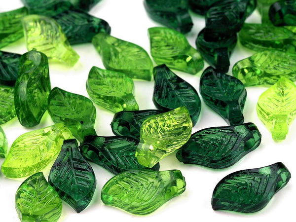 Premium Transparent Plastic Leaf Beads (5x10mm) for Jewelry Making & DIY Crafts