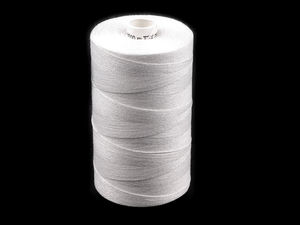 Premium Staple Rayon Basting & Stitching Thread (White) – TEX 25x2, 1000m Spool for Professional Tailoring