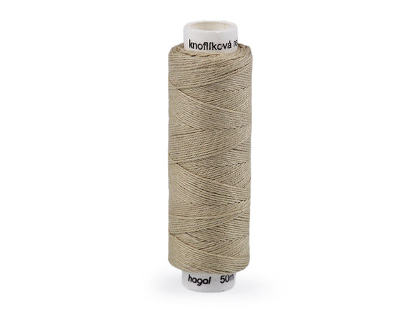 Premium Linen Button and Craft Thread (50m) – High-Strength Heavy-Duty Sewing Thread for Buttons and Heavy Clothing (TEX 40x3)