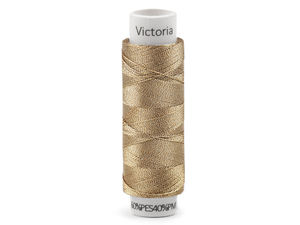 Victoria Premium Metallic Embroidery & Sewing Thread (100m) – High-Shine Yarn for Machine & Hand Stitching, Lace Work & Crocheting