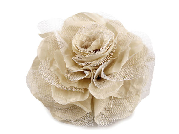 Premium 9cm Fluffy Fabric Rose Flower Brooch & Hair Clip - Versatile Fashion Accent for Clothing, Hair, and Accessories
