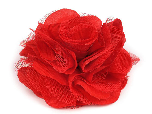 Premium 9cm Fluffy Fabric Rose Flower Brooch & Hair Clip - Versatile Fashion Accent for Clothing, Hair, and Accessories